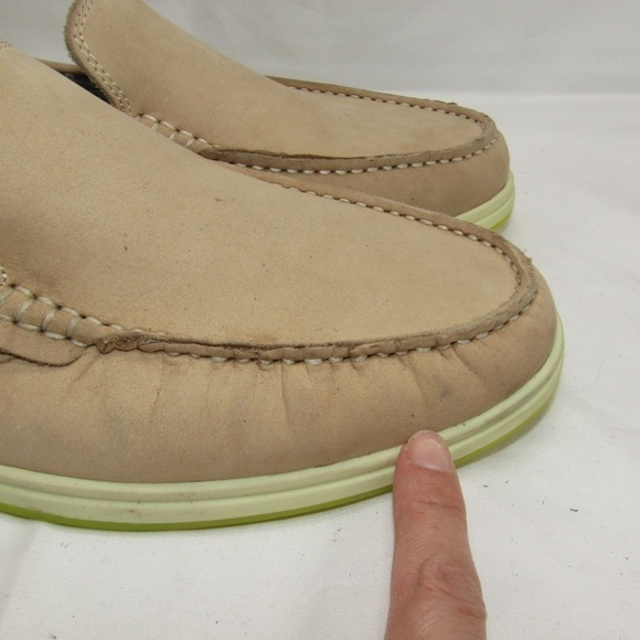 Steve Madden Loafers P-Cay Natural Nubuck Suede Leather in Cream Tan Sz 10 - Picture 9 of 13